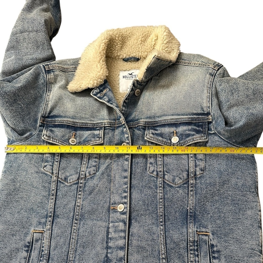 Hollister Sherpa-Lined Denim Jacket Size XL - Picture 4 of 7